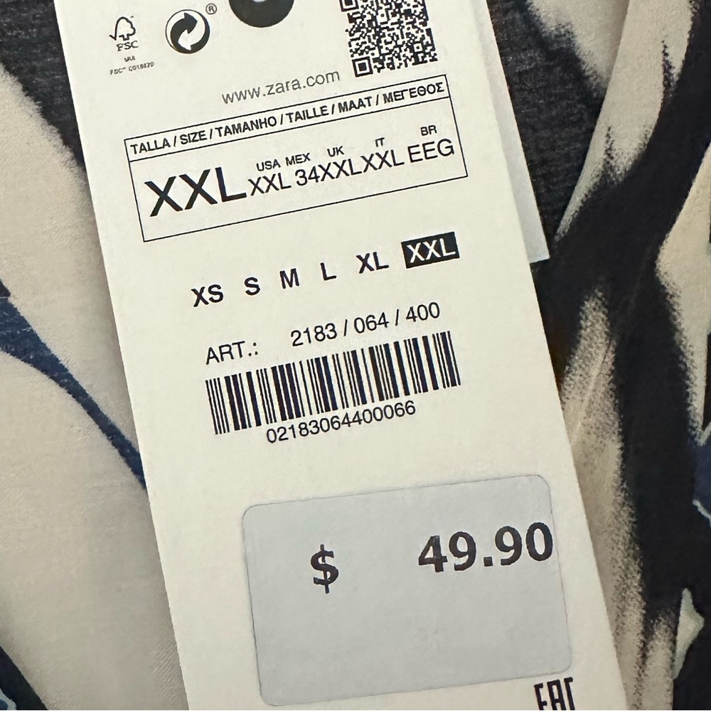 Zara long sleeve button down  blouse NWT - Picture 5 of 5